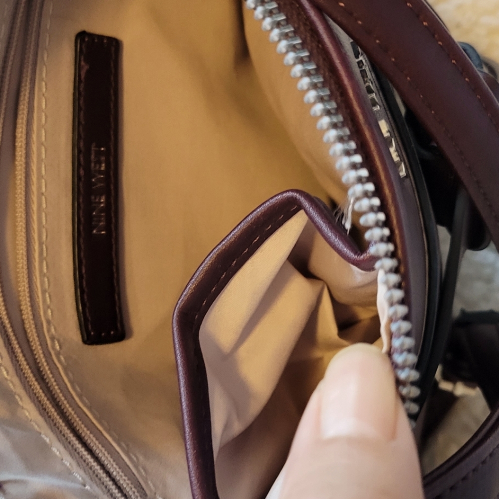 Burgundy Nine West Crossbody